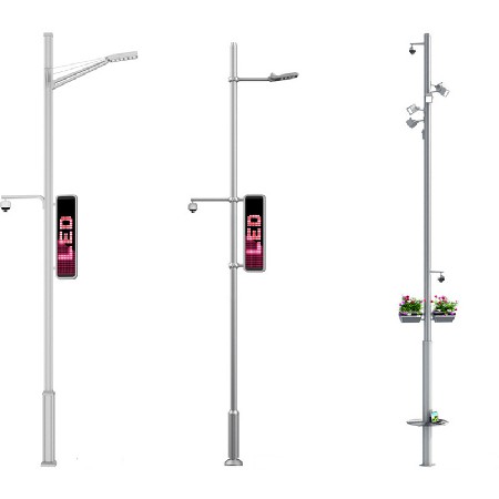 批發定制智慧燈桿 基礎款監控廣告屏多功能智能LED路燈