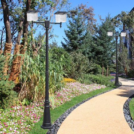 led路燈特色四方燈罩壓鑄鋁歐式庭院燈小區(qū)商業(yè)街路燈廠家批發(fā)